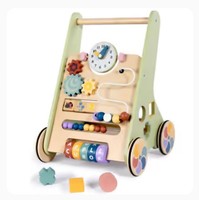 LOL-FUN Wooden Baby Walker for Toddlers 6-12 Months, 10in1 Push Along Walker Toy