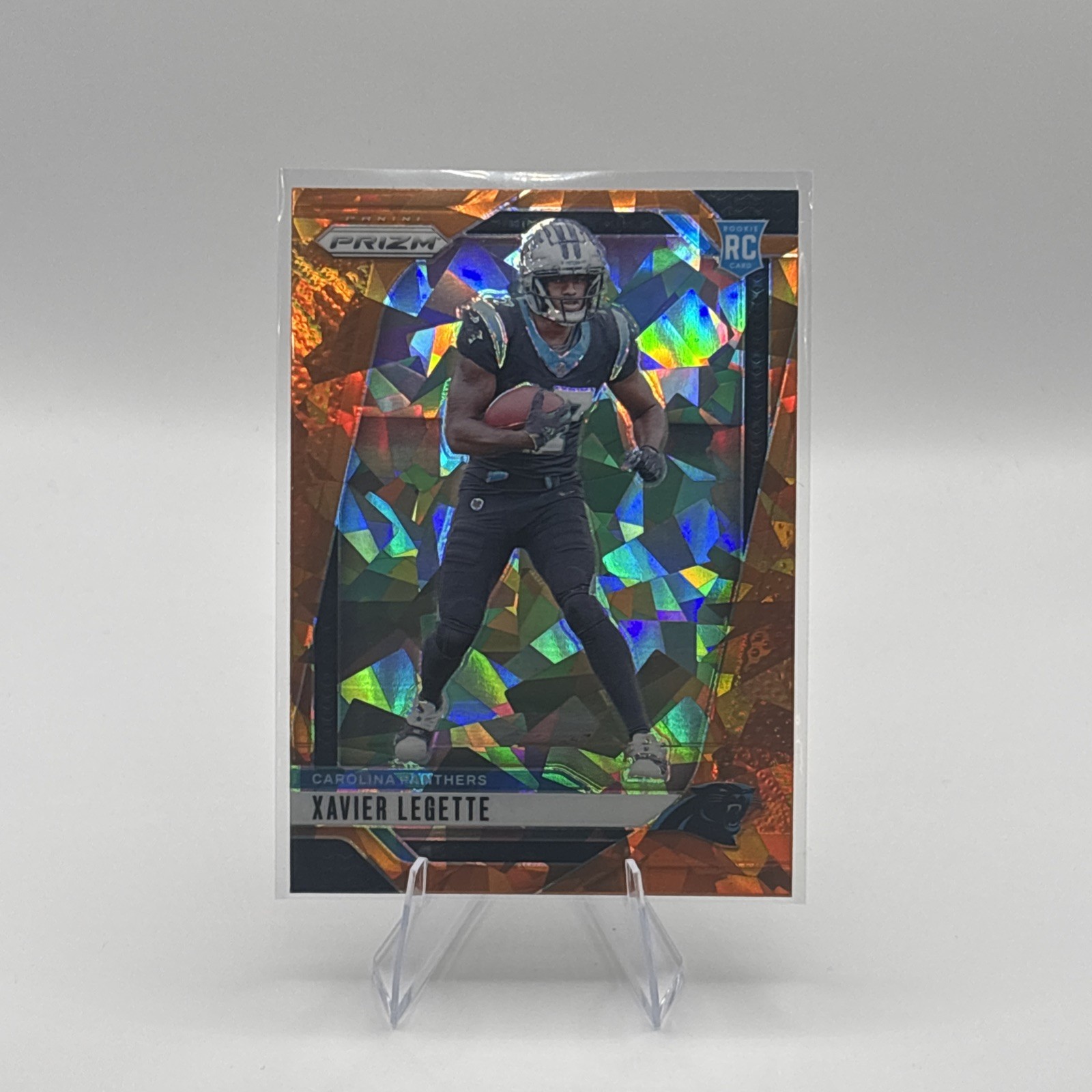 Xavier Legette 2024 Panini Prizm Football RC Orange Ice Carolina Panthers #398