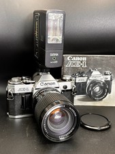 Canon AE-1 35mm SLR Film Camera w/ Albinar 28-80mm Lens Flash - WORKS PERFECT