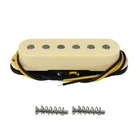 FLEOR Cream Alnico5 Flat Roof Single Coil Bridge Guitar Pickup for ST Style
