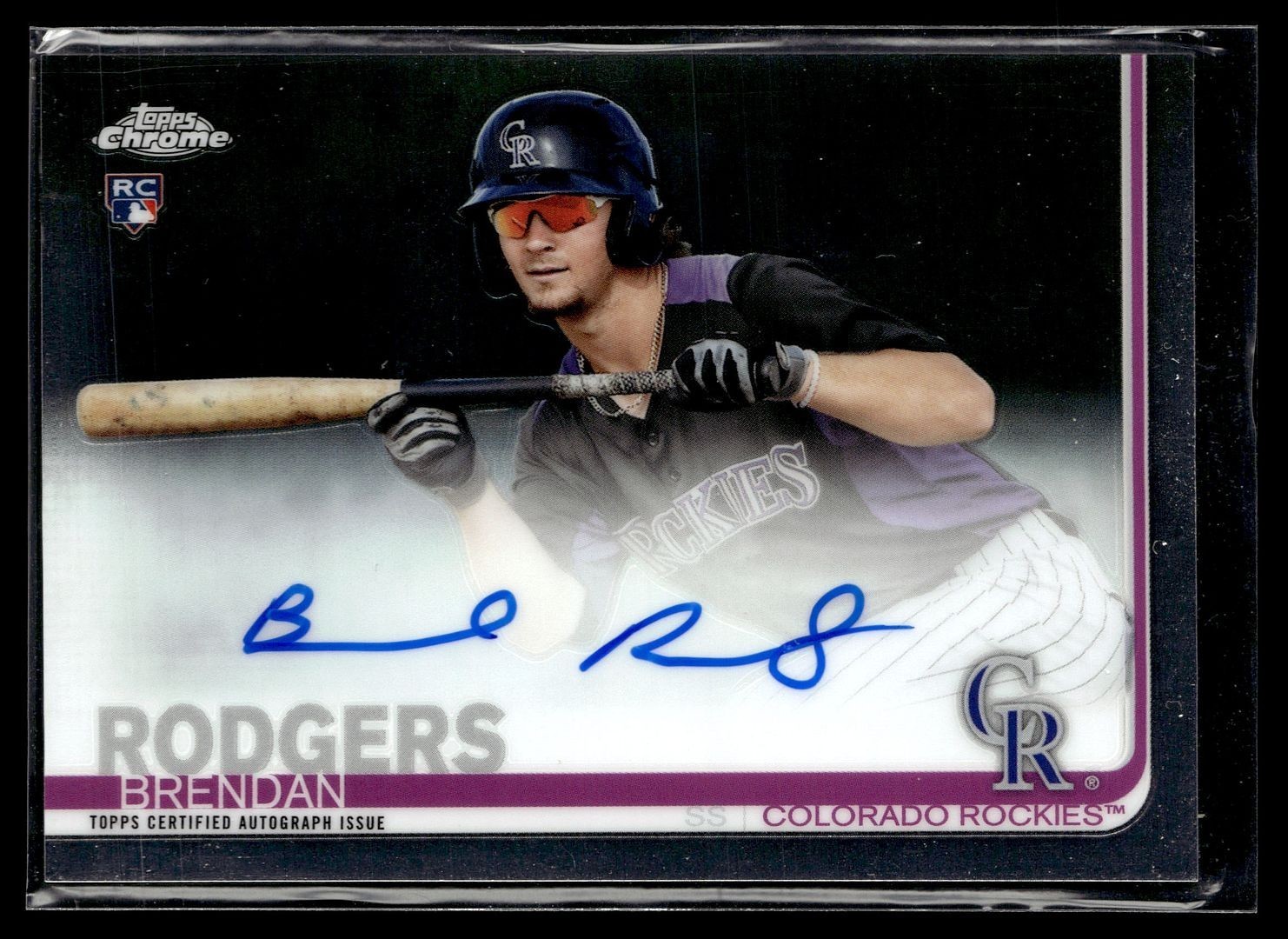 2019 TOPPS CHROME ROOKIE AUTO BRENDAN RODGERS ROCKIES