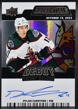2022-23 UD Credentials Dylan Guenther DTAA-DG Arizona Coyotes RC Auto 053/199