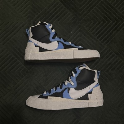Size 7 Mens (8.5 Womens) - Nike Blazer Mid x Sacai Black Blue 2019 BV0072-001
