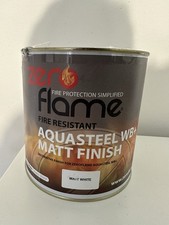 Zero Flame Fire Resistant Paint Matt White 2.5L Aquaseal Water Based