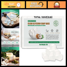 2LB Unscented Glycerin Soap Base - DIY Melt  Pour, Moisturizing, Easy Cut, Craf
