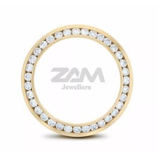 Rolex DateJust 26MM 76193 Channel Set Moissanite Yellow Gold Tone Watch Bezel