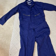 Red Cap Coveralls Jumpsuit Mens Size 54-LNColor Navy D289 Zip Front Workwear