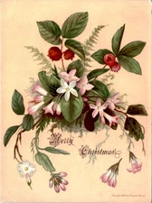 Merry Christmas, L Prang & Co, Boston Postcard