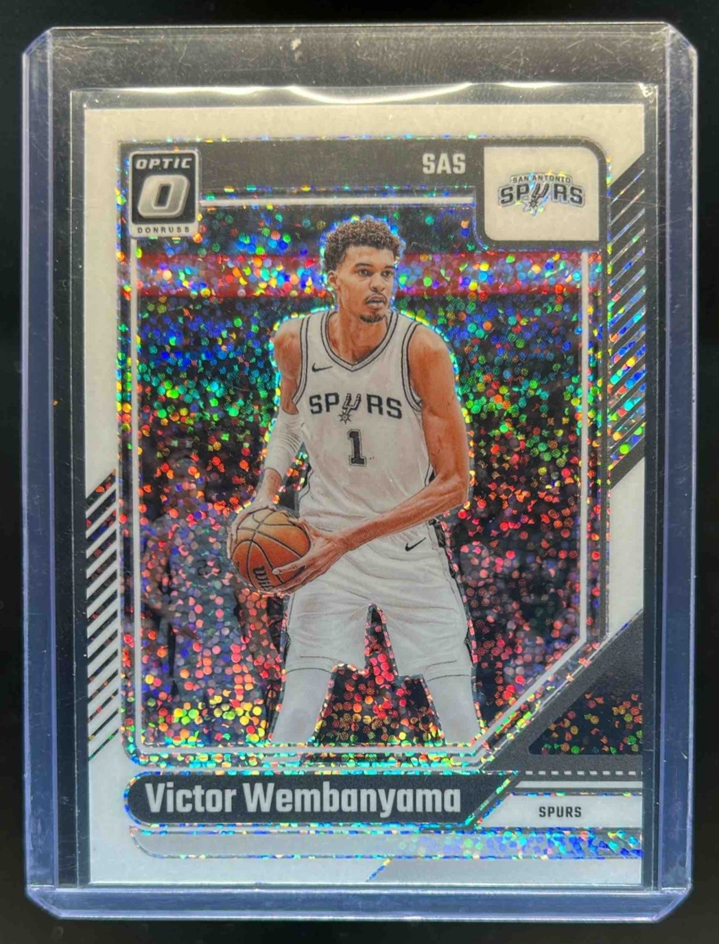 2024-25 Donruss Optic Victor Wembanyama SSP White Sparkle #45 Spurs