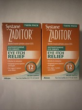  2 New Twin Pack Systane Zaditor Allergy Eye Itch Drops EXP 12/2026 