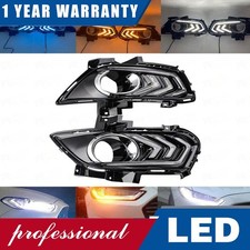 Front Fog Light Bumper Lamp Led Day Running Lights Fits 2013-2016 Ford Fusion