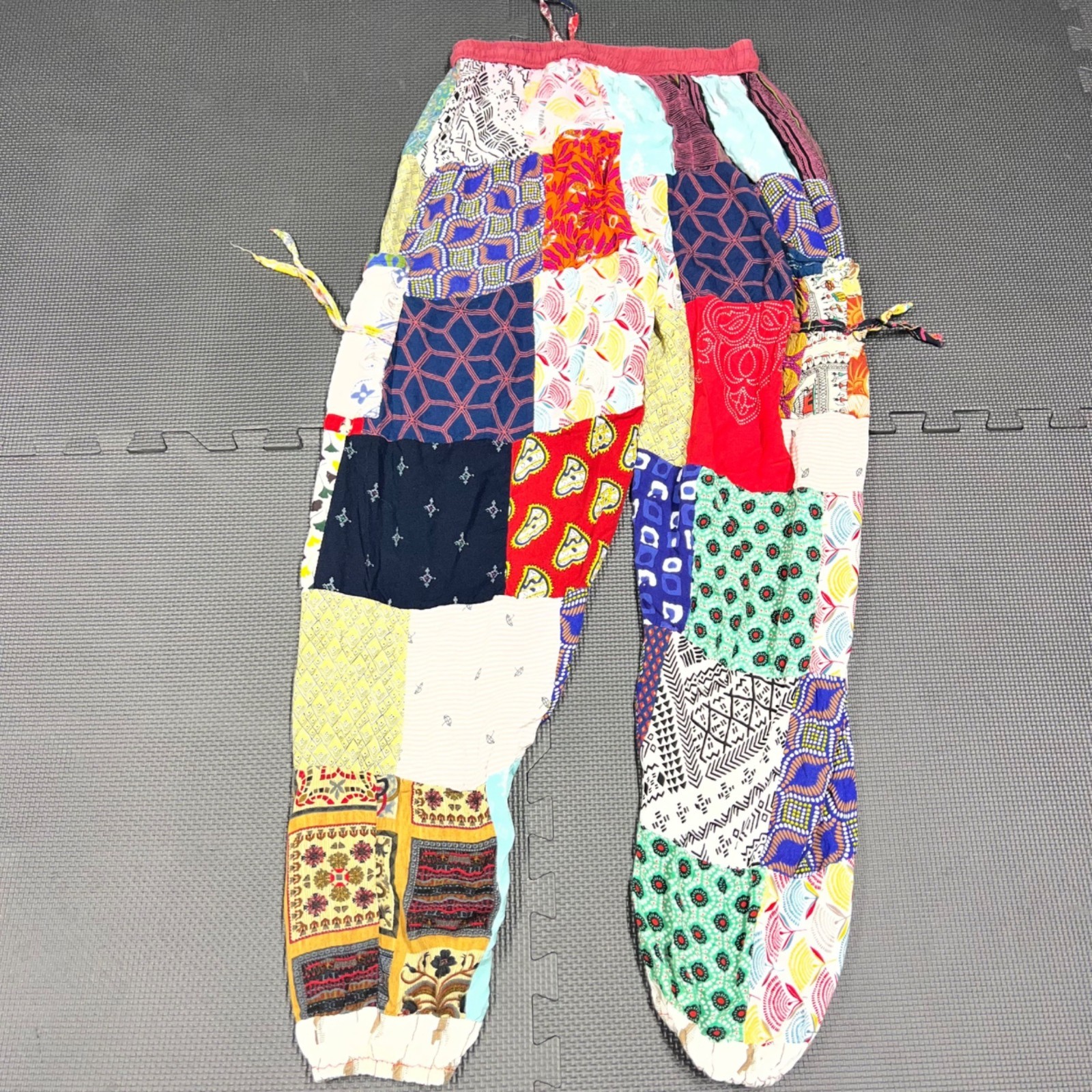 Vintage-Inspired Womens Patchwork Boho Pants With… - image 2