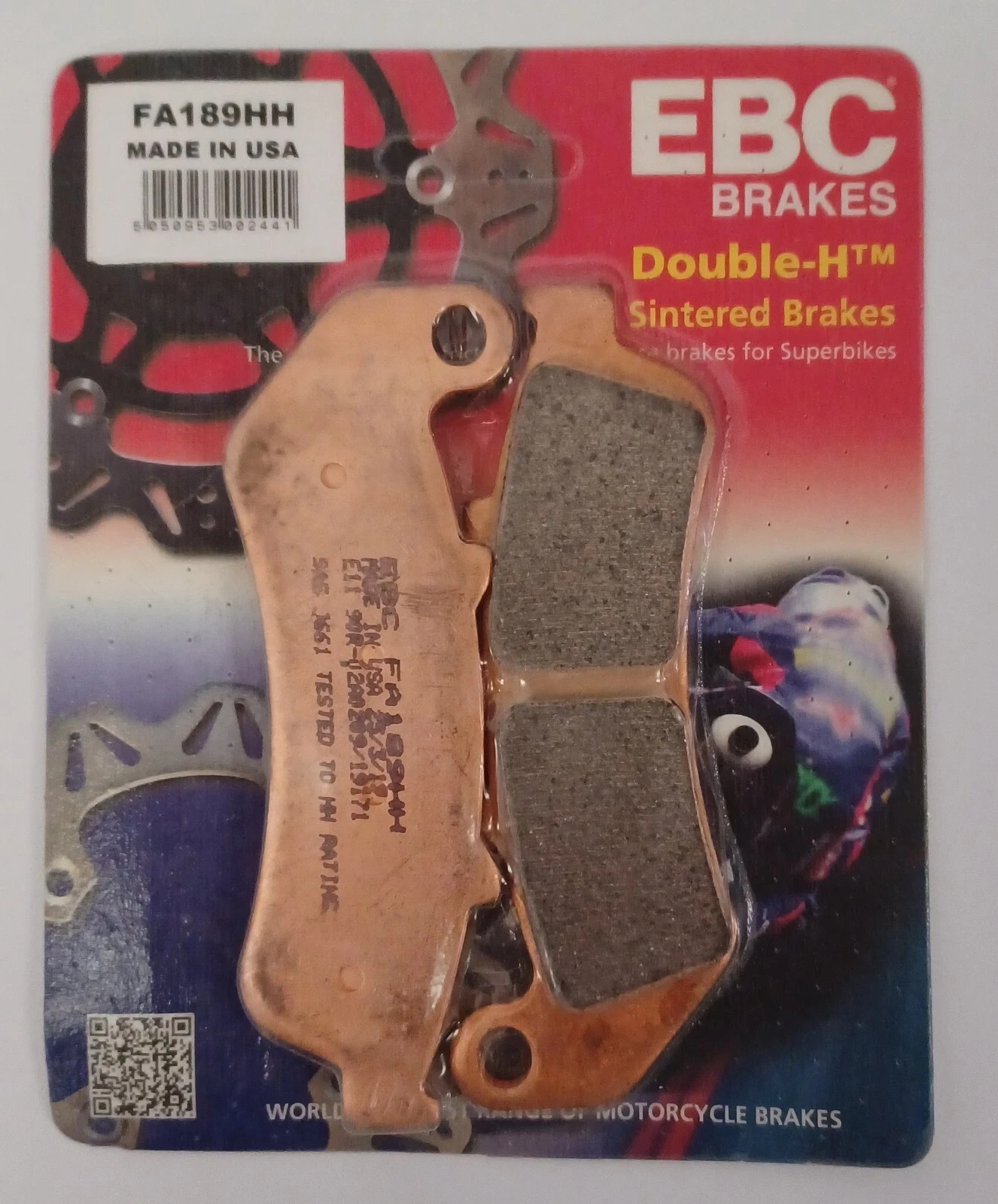 Freinage arrière puissant EBC FA189HH plaquettes frittées Honda CBR1000F 1993