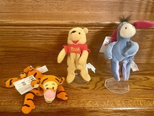 London UK Disney Store London POOH TIGGER EEYORE Bean Bag London UK Set/3