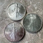 Lot Of 3  1990 American Silver Eagles .999 Ungraded