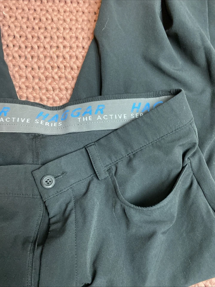 Haggar Active Series City Flex 5 Pocket Slim Straight Black Pant 36x32 - Image 4 of 4