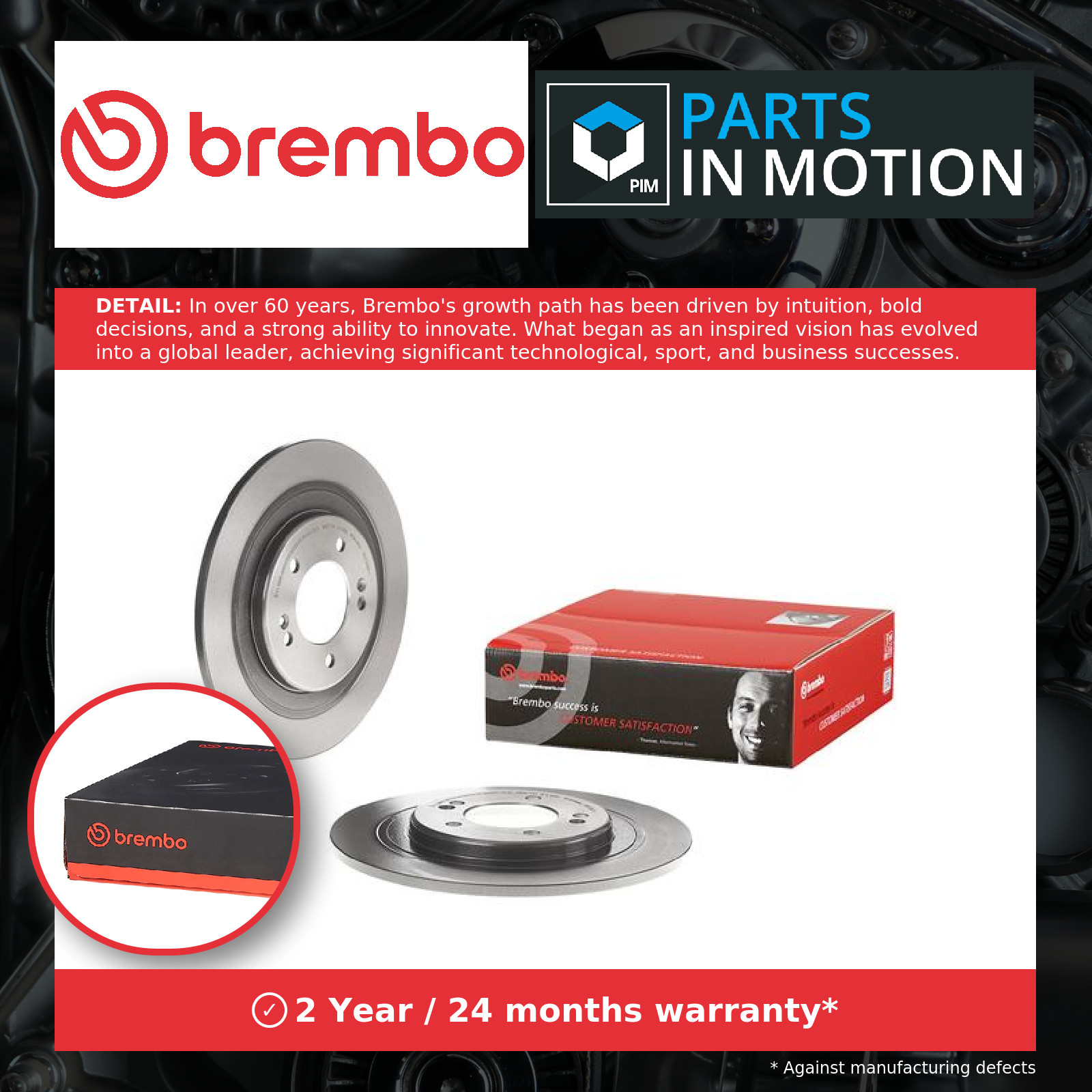 2x Brake Discs Pair Solid fits HYUNDAI i40 VF 1.7D Rear 11 to 19 D4FD 300mm Set - Image 6