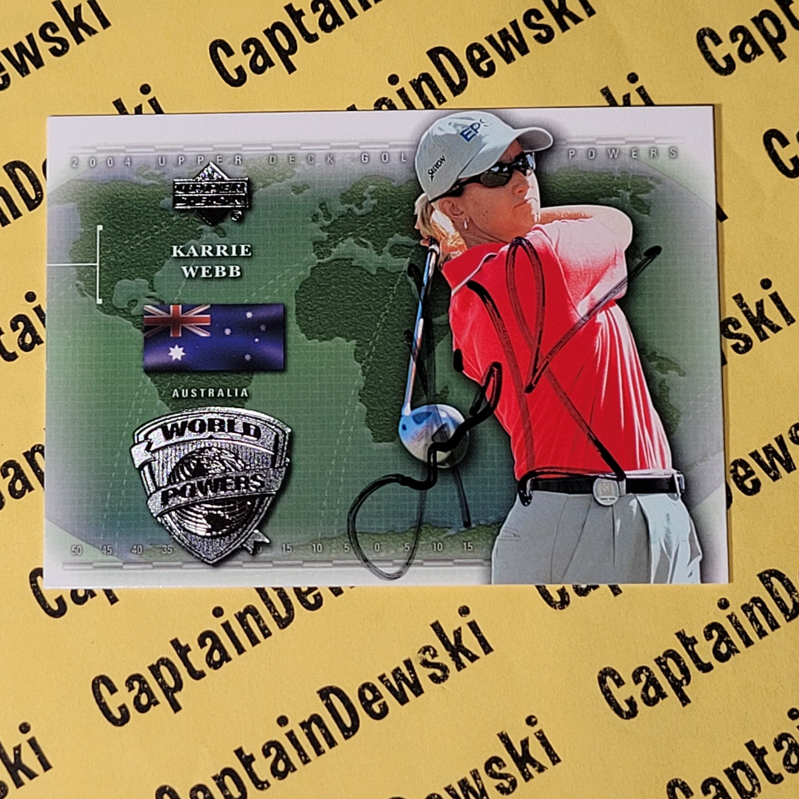 KARRIE WEBB AUTO! 2004 Upper Deck #104 World Power LPGA Legend On-Card Autograph