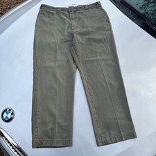 Olive green vintage 90s chino dickies pants with a relaxed fit pantsMade in USA