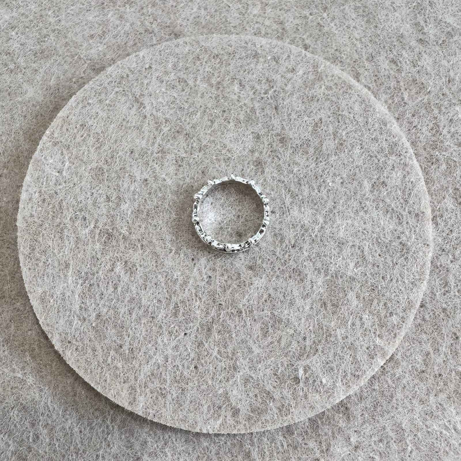 Silver Tone Crown Tiara Stackable Ring Size 4.5 J… - image 2