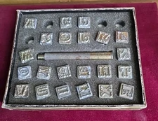 Vintage Craftool  Leather Tooling 1/2” Standard Alphabet Stamp Set Not Complete