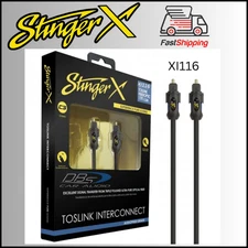 STINGER XI116 / X1 SERIES - 6 FT. TOSLINK FIBEROPTIC INTERCONNECT CABLE  *NEW*