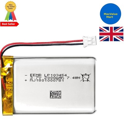 JST Connector 2000mAh 3,7V Lithium Polymer Akku für zuverlässige Geräteleistung
