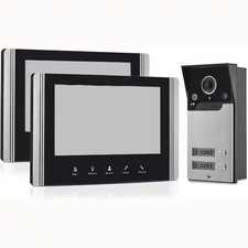 Hardwired Doorbell Camera with Night Vision, W/2 7in. Video Intercom System NEW