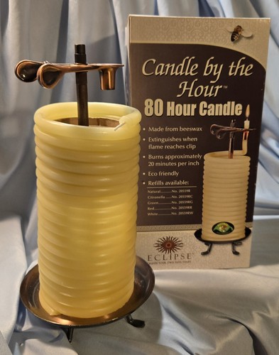 Candle By The Hour 80 Hour Vertical Bienenwachskerze Natural Eco Friendly Eclipse