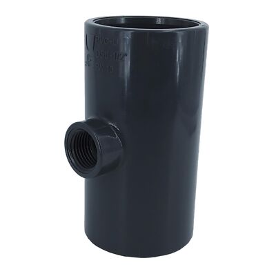 T-Stück DN50 x 1/2 Zoll Innengewinde PVC-U Klebefitting Pool Haustechnik etc.