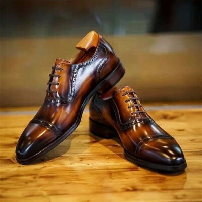 Handcrafted New Men's Chocolate Brown Leather Oxford Dress Shoe US 11 Wide | eBay Handcrafted New Men's Chocolate Brown Leather Oxford Dress Shoe US 11 Wide | eBay