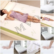 Ultra Soft Thick Bamboo Mattress Topper Extra Deep Memory Foam Enhancer All Size