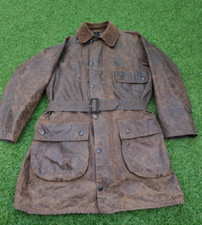 Barbour Solway zipper mens waxed cotton jacket with inner lining Rare