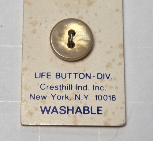 Vintage New on Card ABC Pearl Buttons, Blue Bonnet, Lady Washington Ocean La Vie - Picture 19 of 20