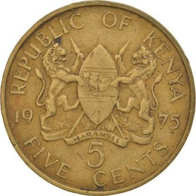 Kenya 5 Cents | Jomo Kenyatta 1963 - 1978 Coin KM10 1969 - 1978 | eBay