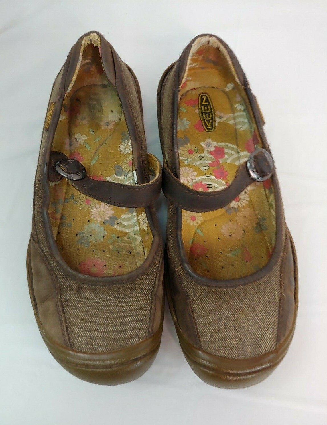 Scarpe donna Keen taglia 9 Mary Janes sandali bassi fibbia marrone EU 26