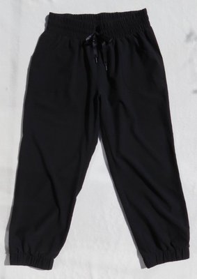 Z by ZELLA NORDSTROM Black Dance Studio Drawstring Cropped Pants size EUC 
