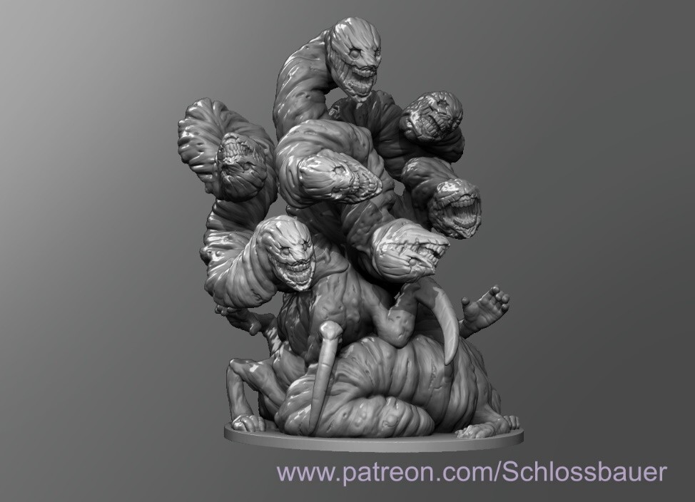 Adult False Hydra Creature Monster Manual 28mm Scale DND D&D