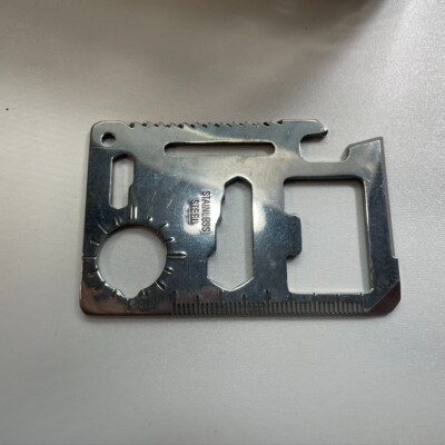 100 11-in-1 Credit Card Wallet Camping Multitool TSA Wholesale Lot