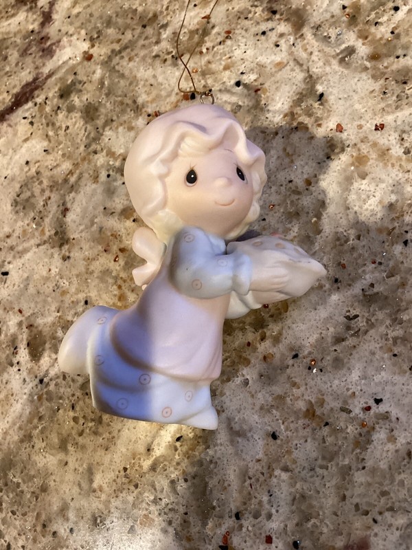 Precious Moments Ornament “Dropping Over For Christmas”  E-2376.  1982