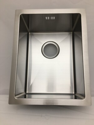 Unterbau-Küchenspüle 340 x 440 x 200 mm Einzelbecken 1,2 mm Edelstahl