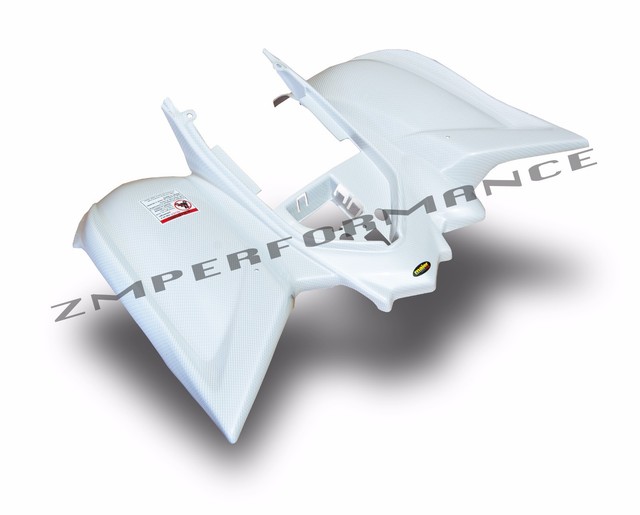 NEW YAMAHA RAPTOR 700 06 18 WHITE CARBON FIBER PLASTIC REAR FENDER