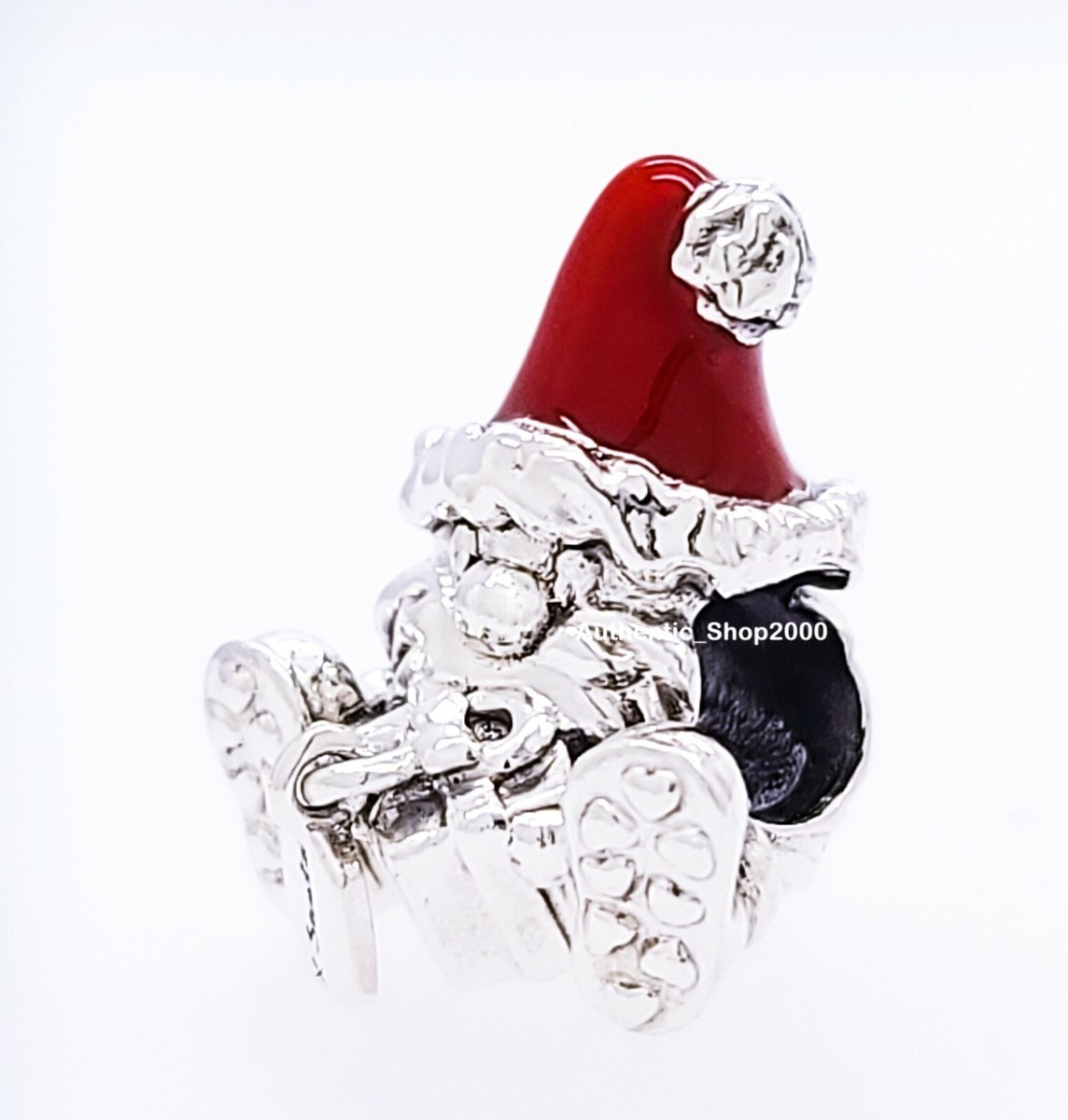 New 100% Authentic PANDORA Seated Santa Claus & Present Charm