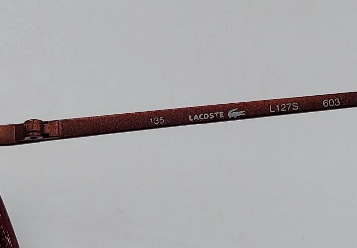 Lacoste L127S Burgundy Oval Metal Sunglasses FRAMES ONLY - Image 4 of 4