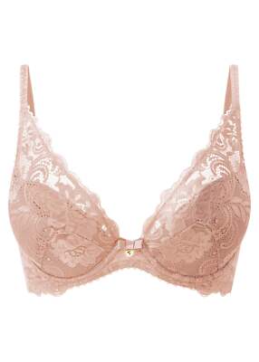 ''Top Qualiät'' Gossard sexy Gypsy Tiefer ''V'' Push-Up BH altrosa