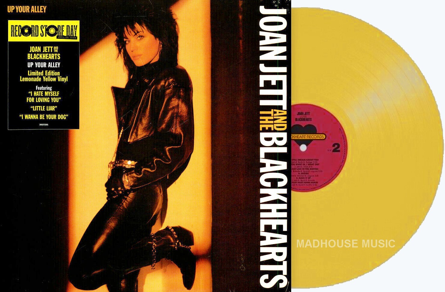 JOAN JETT & The Blackhearts LP Up Your Alley YELLOW Vinyl RSD Record Store Day
