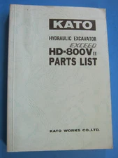 KATO HYDRAULIC EXCAVATOR EXCEED HD-800V II PARTS LIST   BOOK OEM FACTORY