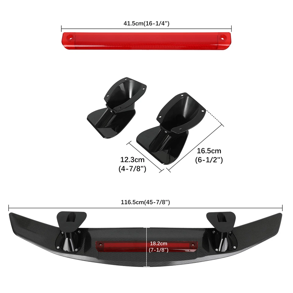 Carbon Adjustable 47'' Rear Trunk Spoiler Wing Lip For Scion tC Sedan 2005-2016 - Image 2 of 4