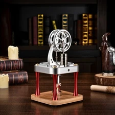 M16-C High-Temp Water-Cooled Stirling - Titanium Piston, Alcohol-Fired