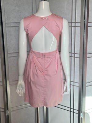 carven dress pink Carven Hot Pink Bouquet of Roses Sleeveless Cotton A